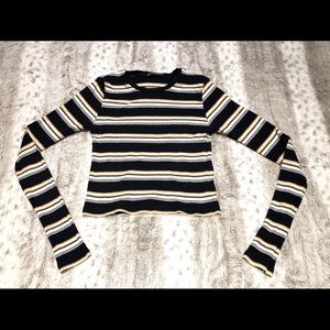 Brandy Melville fitted  long sleeve striped T